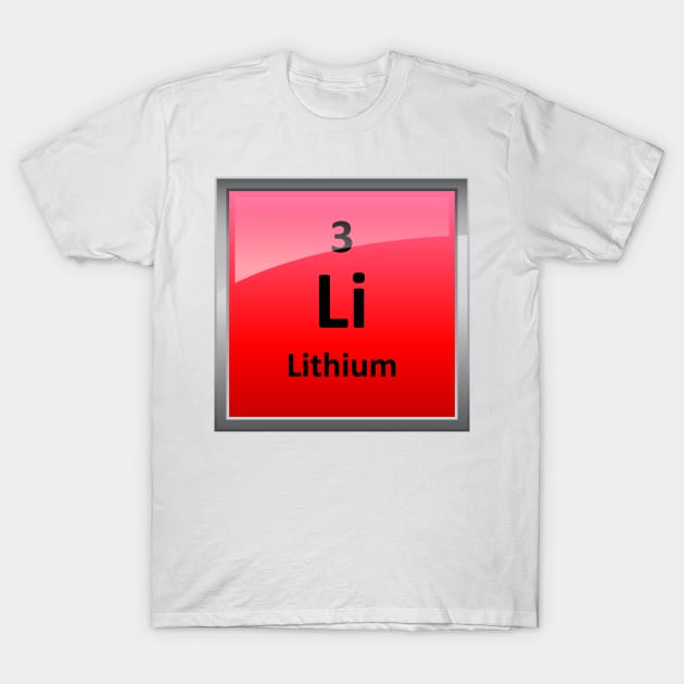 Lithium Element Tile - Periodic Table T-Shirt by sciencenotes